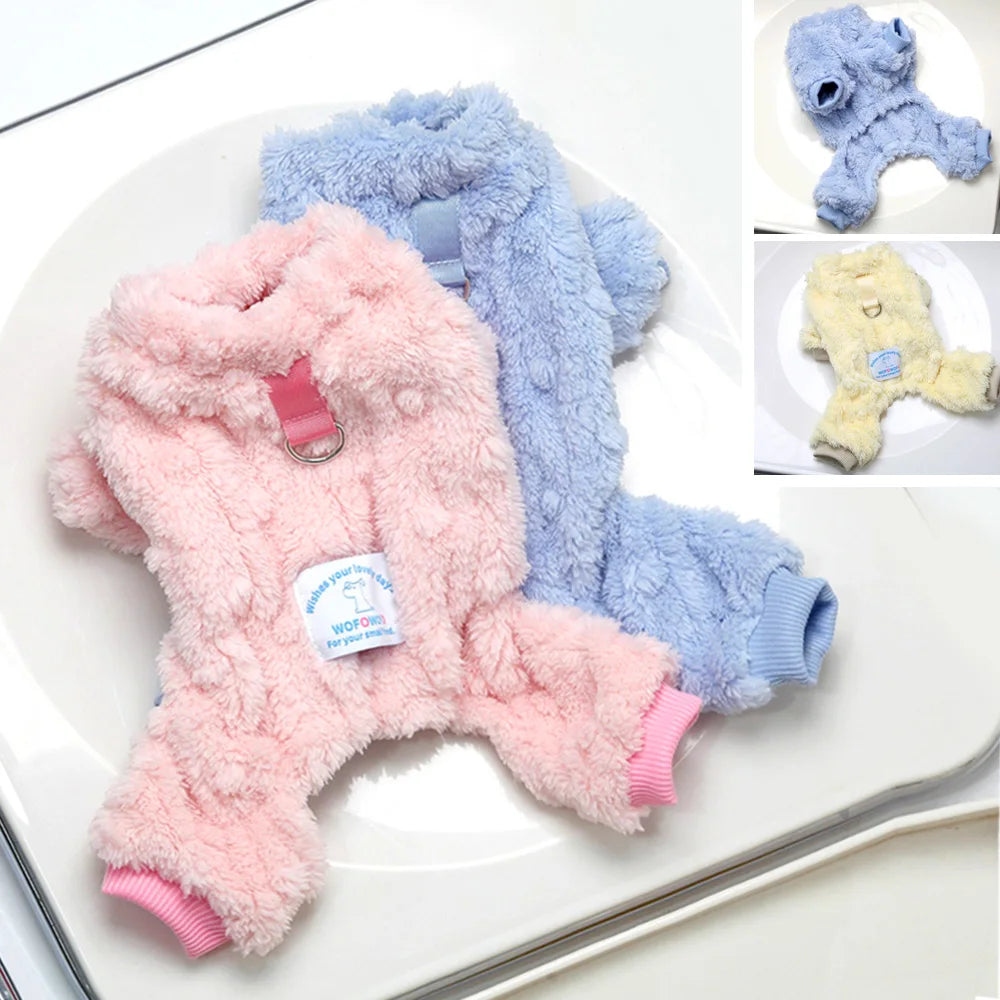 3-Piece Dog Pajamas Set - Soft Pet Clothes For Small Dogs With Cute Animal Patterns